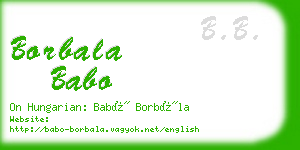 borbala babo business card